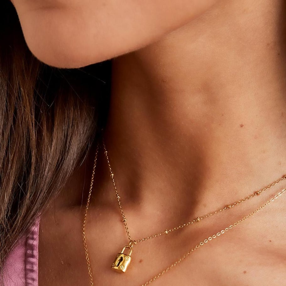 Stainless steel necklace with lock Picture4